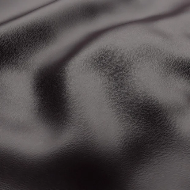 Photo of the fabric Skin Coffee swatch by Zepel. Use for Upholstery. Style of Leather And Vinyl, Plain