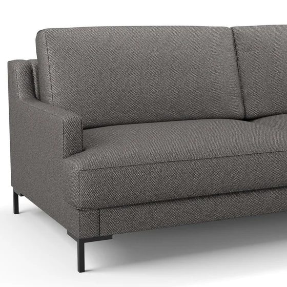 Photo of the fabric Ostuni Slate swatch by Mokum. Use for Upholstery, Accessory. Style of Plain, Texture