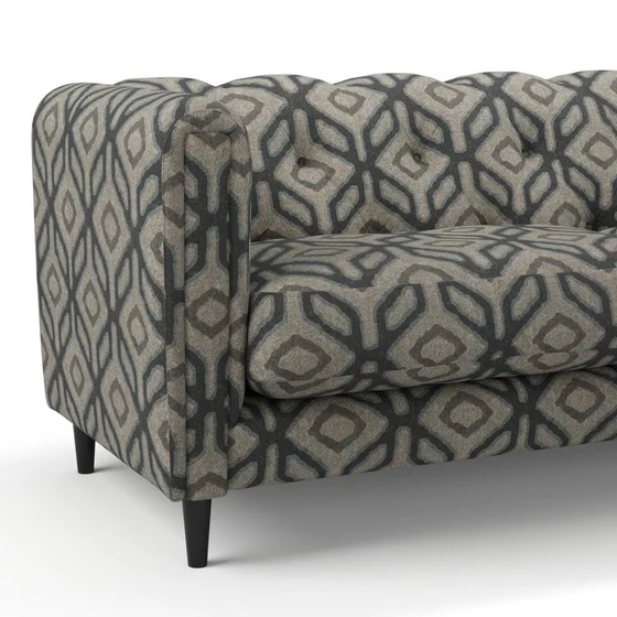 Photo of the fabric Enhance Ink swatch by James Dunlop. Use for Upholstery, Accessory. Style of Geometric, Print