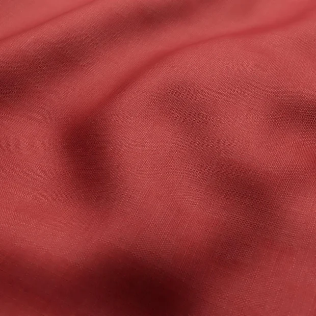Photo of the fabric Stallion 2 Blackout Vino swatch by James Dunlop Essentials. Use for Curtains. Style of Plain, Texture