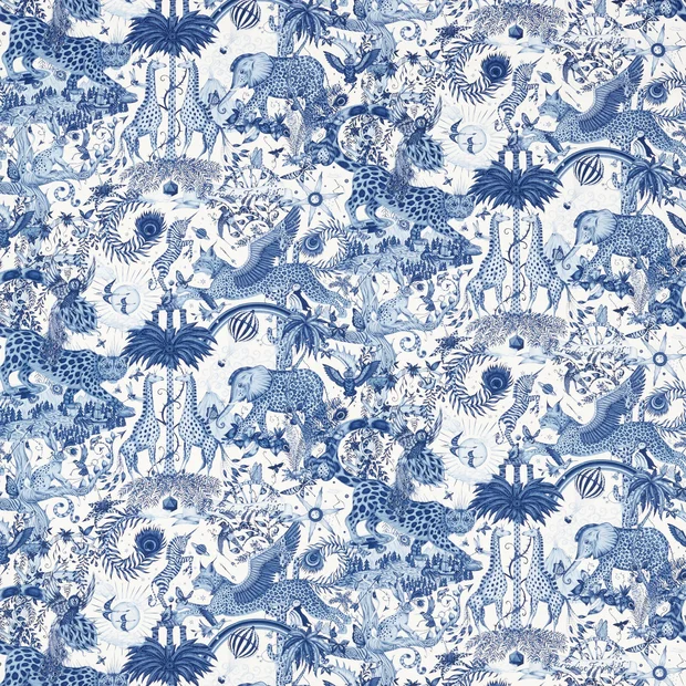 Photo of the fabric Paradise Lost F1756 3 swatch by Clarke & Clarke. Use for Upholstery. Style of Animals And Birds, Print