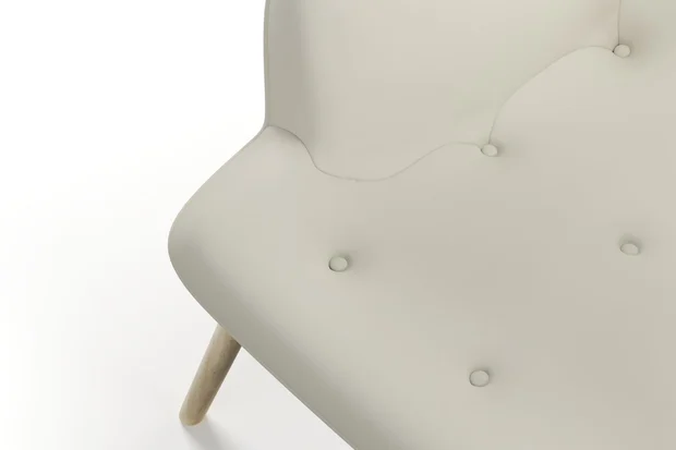 Photo of the fabric Supervio Ivory swatch by James Dunlop FibreGuard. Use for Upholstery, Accessory, Top of Bed. Style of Plain, Velvet