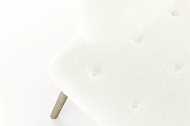 Photo of the fabric Snugly Snow swatch by James Dunlop FibreGuard. Use for Upholstery, Accessory, Top of Bed. Style of Chenille, Plain