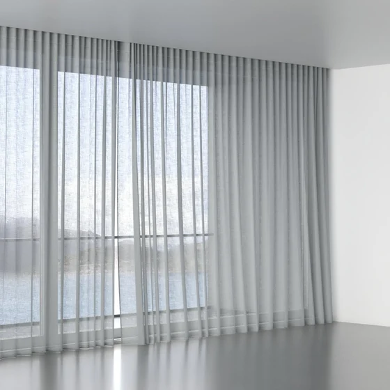 Photo of the fabric Statement Silver swatch by James Dunlop. Use for Sheer Curtains. Style of Plain, Sheer