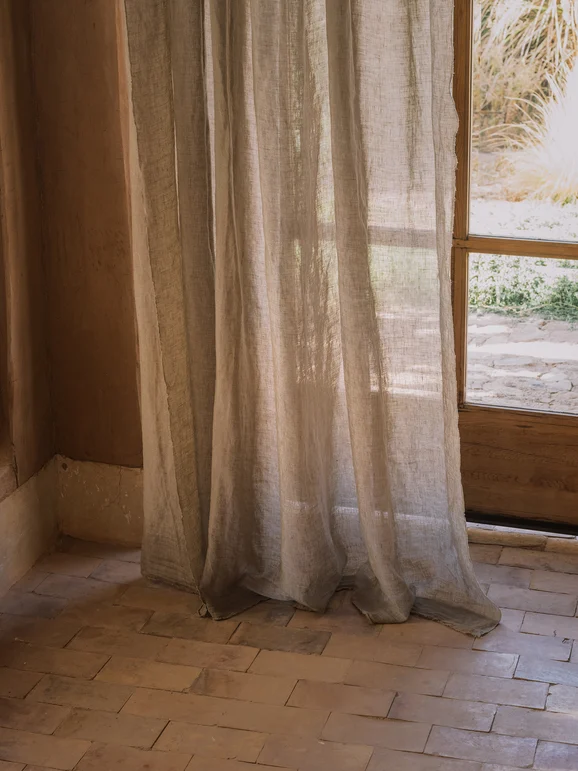 Photo of the fabric Penumbra YP26005 in situ by Designs Of The Time. Use for Sheer Curtains. Style of Plain, Sheer