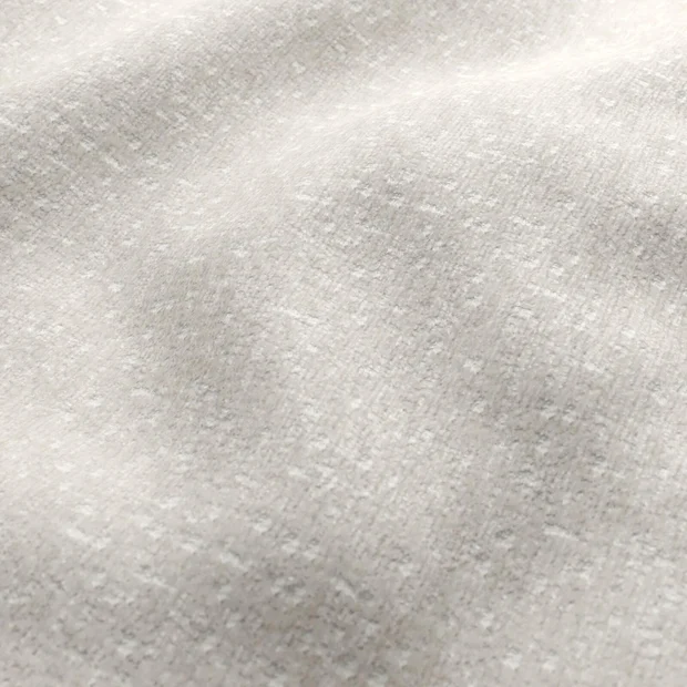 Photo of the fabric Monsieur Marshmallow swatch by Zepel FibreGuard. Use for Curtains, Upholstery, Accessory, Top of Bed. Style of Chenille, Plain