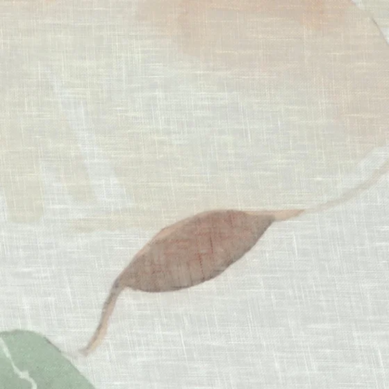 Photo of the fabric Magnolia Grande Sheer Cayenne swatch by Mokum. Use for Sheer Curtains. Style of Floral And Botannical, Sheer