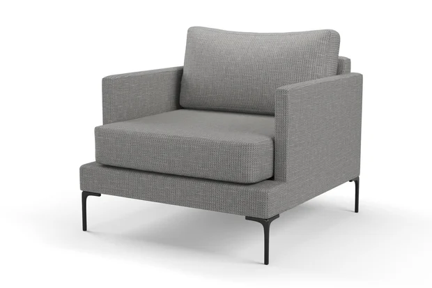 Photo of the fabric Souk Granite swatch by Mokum. Use for Upholstery, Accessory. Style of Plain, Texture