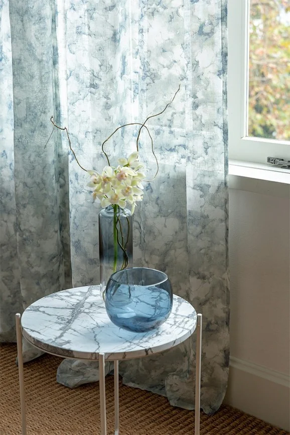 Photo of the fabric Becloud Quartz in situ by James Dunlop. Use for Sheer Curtains. Style of Abstract, Sheer