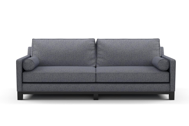 Photo of the fabric Omni Marine swatch by James Dunlop FibreGuard. Use for Upholstery, Accessory, Top of Bed. Style of Plain, Texture