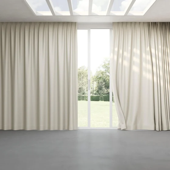 Photo of the fabric Ocean Jute swatch by Mokum. Use for Curtains. Style of Plain, Texture