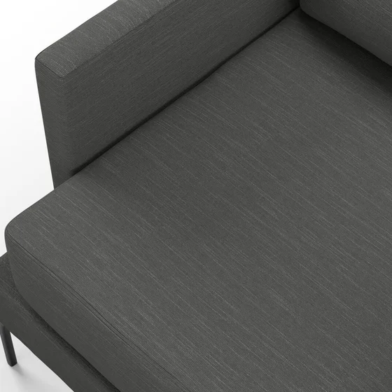 Photo of the fabric Sahel Soot swatch by Mokum. Use for Upholstery, Accessory. Style of Plain, Texture