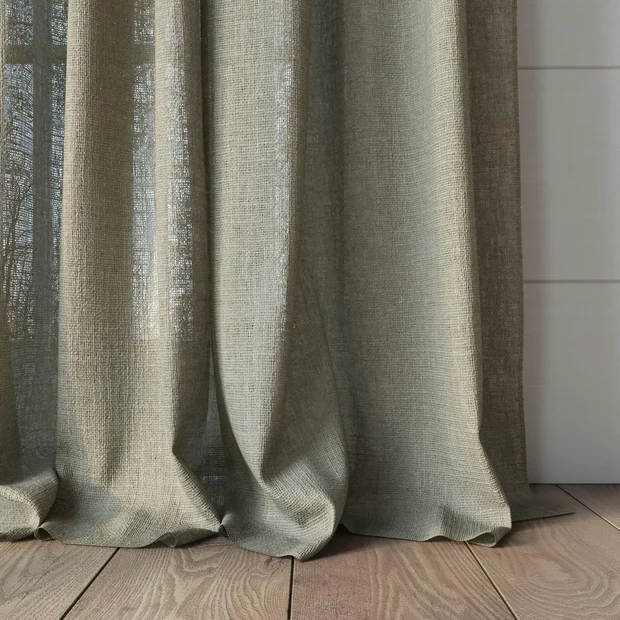Photo of the fabric Adobe Flax swatch by Mokum. Use for Curtains. Style of Plain, Texture