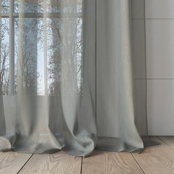 Photo of the fabric Aurora Fog swatch by Mokum. Use for Sheer Curtains. Style of Plain, Sheer