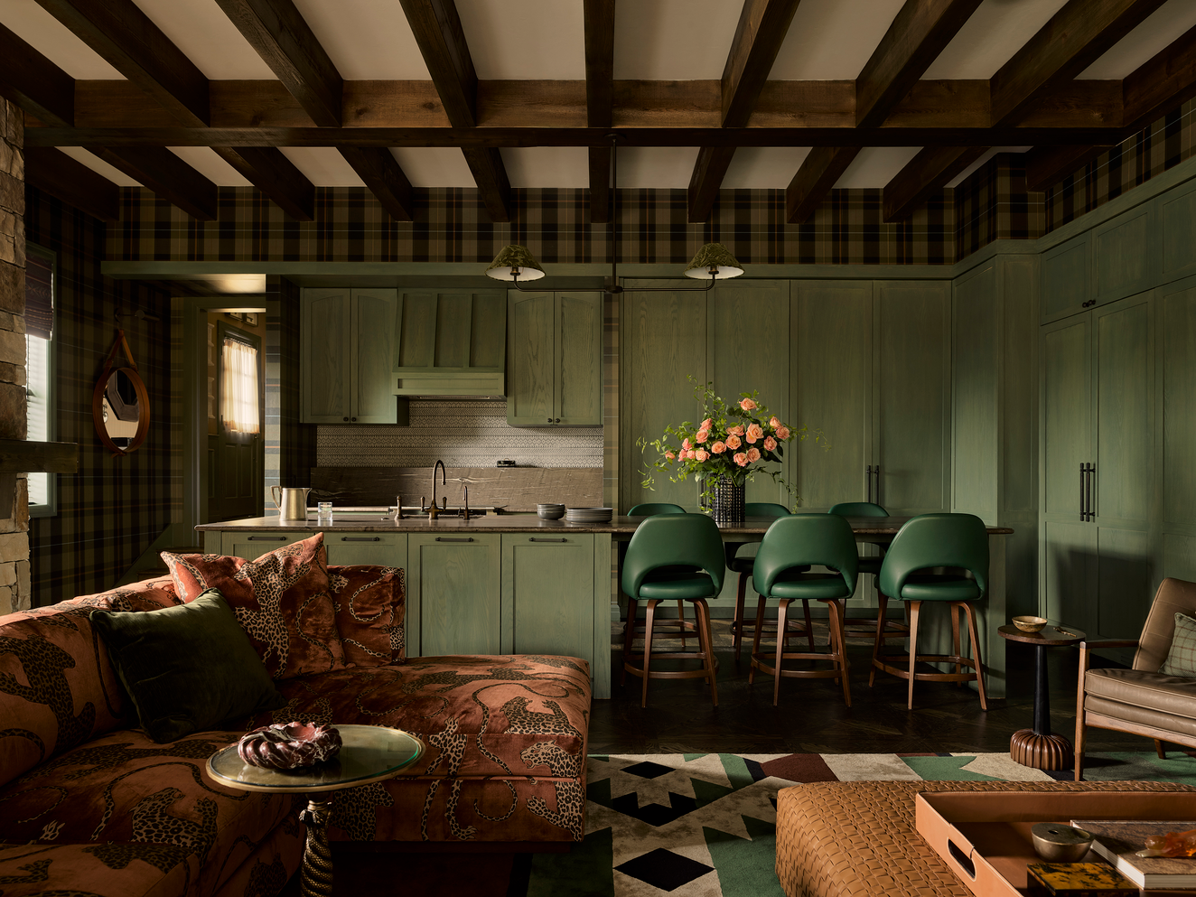 Sofa in Panthera colour Whisky by Catherine Martin by Mokum | Photograph by Anson Smart