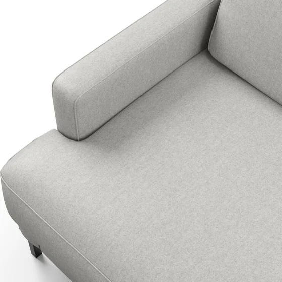 Photo of the fabric Prato Fog swatch by Mokum. Use for Upholstery, Accessory. Style of Plain, Texture
