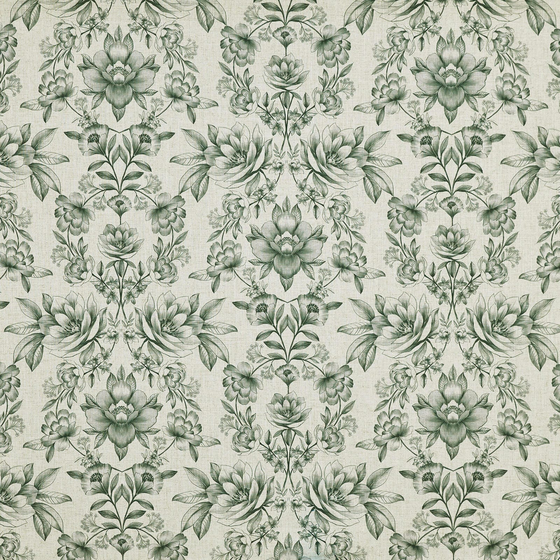 Photo of the fabric Makassar 8828 619 swatch by Prestigious. Use for Curtains, Upholstery, Accessory. Style of Floral And Botannical, Print