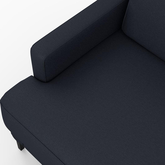 Photo of the fabric Epitome Ink swatch by Mokum. Use for Upholstery, Accessory. Style of Plain, Taffeta