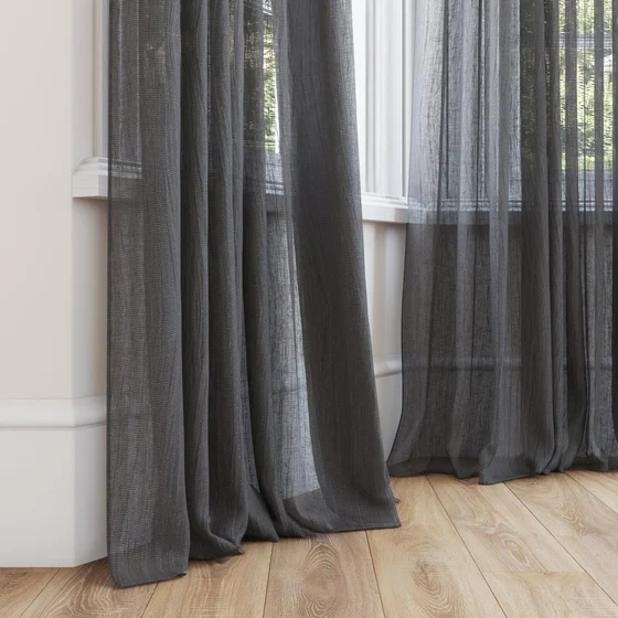 Photo of the fabric Sonata Carbon swatch by James Dunlop. Use for Curtains. Style of Plain, Texture