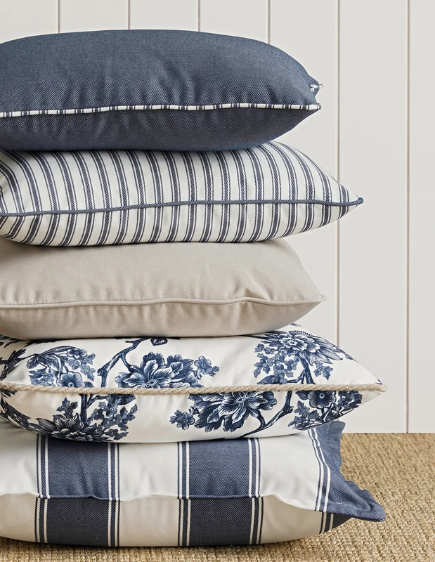 Photo of the fabric Classique Indigo in situ by James Dunlop. Use for Upholstery, Accessory. Style of Plain