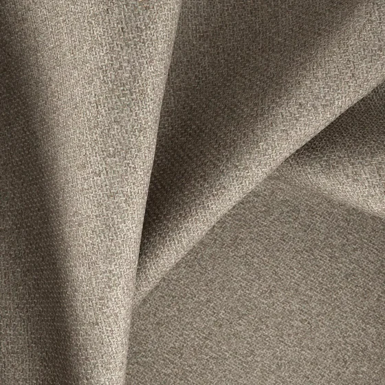 Photo of the fabric Ampersand Mushroom swatch by Zepel. Use for Upholstery, Accessory, Top of Bed. Style of Plain, Texture