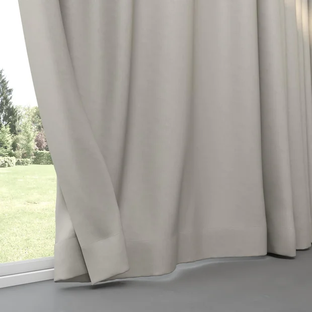 Photo of the fabric Satori Stonewash Stone swatch by Mokum. Use for Curtains, Upholstery Light Duty, Accessory, Top of Bed. Style of Plain, Texture