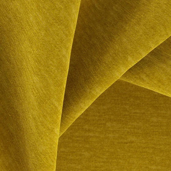 Photo of the fabric Geneva Gold swatch by Zepel FibreGuard. Use for Curtains, Upholstery, Accessory, Top of Bed. Style of Chenille, Plain