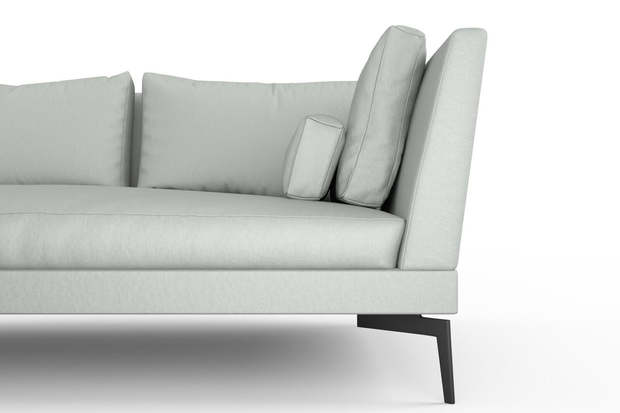 Photo of the fabric Eternal Duckegg Blue swatch by Mokum. Use for Curtains, Upholstery, Accessory. Style of Plain, Texture