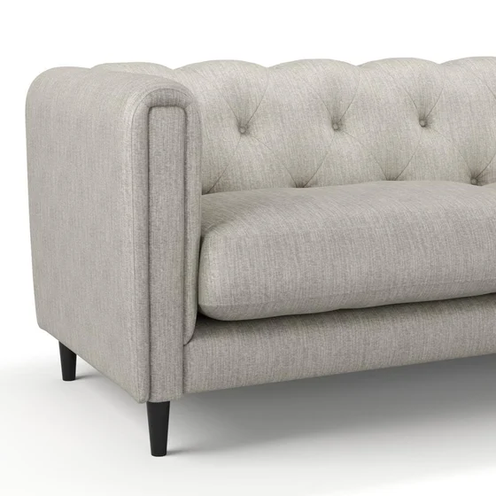 Photo of the fabric Trezor Fog swatch by James Dunlop FibreGuard. Use for Curtains, Upholstery, Accessory. Style of Chenille, Plain