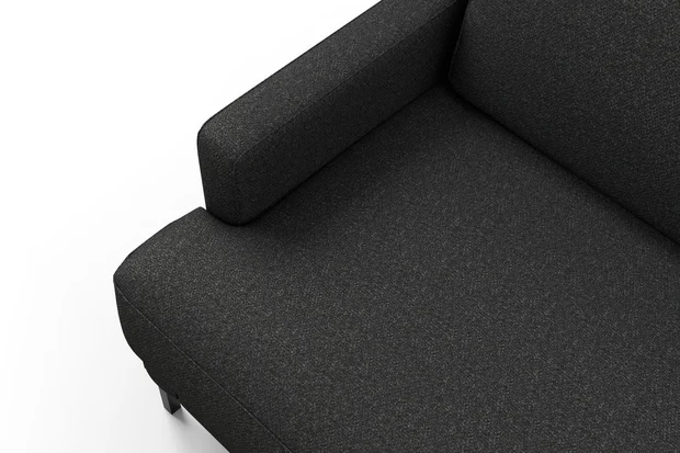 Photo of the fabric Palermo Onyx swatch by Mokum. Use for Upholstery, Accessory. Style of Plain, Texture