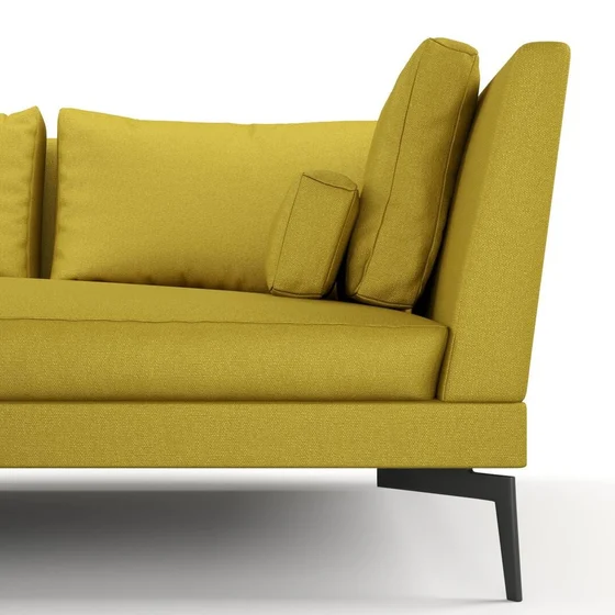 Photo of the fabric Pueblo Chartreuse swatch by Mokum. Use for Upholstery, Accessory. Style of Plain, Texture