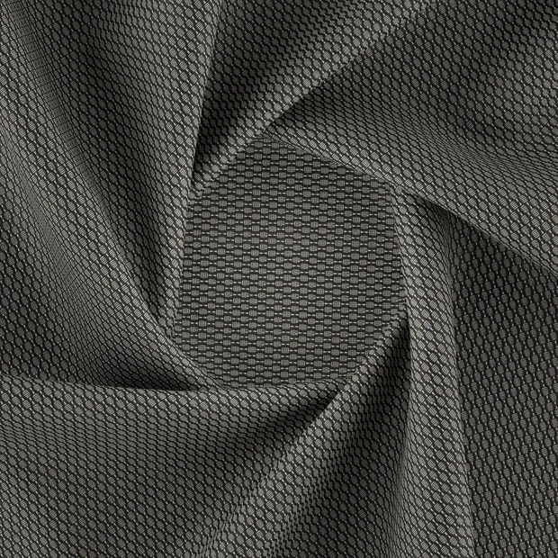 Photo of the fabric Rafting Raven swatch by Zepel FibreGuard Outdoor. Use for Upholstery, Accessory. Style of Geometric, Jacquard