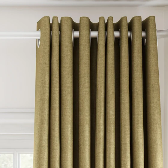 Photo of the fabric Frisco Moss swatch by James Dunlop Essentials. Use for Curtains, Upholstery, Accessory, Top of Bed. Style of Plain, Texture