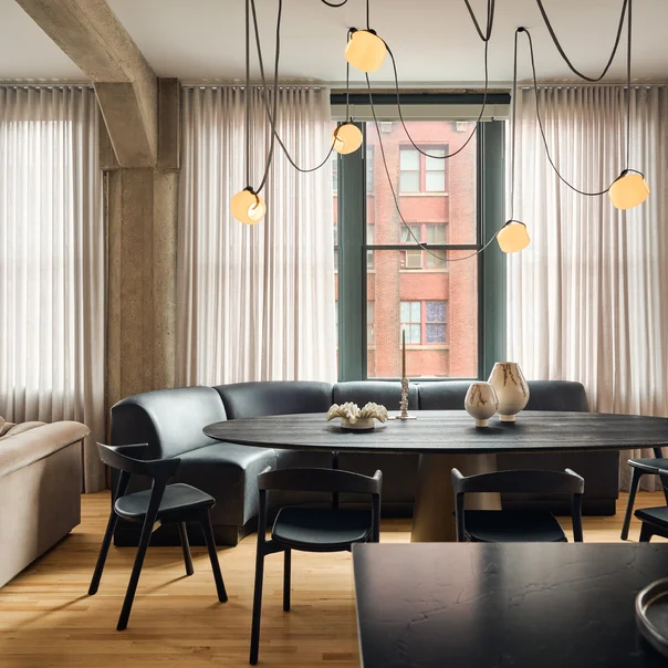Curtains in Envoy 2 colour Haze by James Dunlop | Photos by Daniel Peter courtesy of Sixtysix magazine