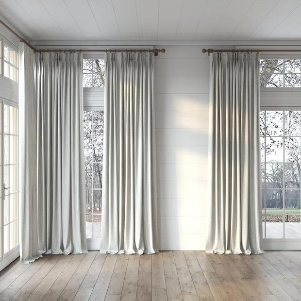 Photo of the fabric Chatham Pebble swatch by James Dunlop Essentials. Use for Curtains. Style of Plain, Texture
