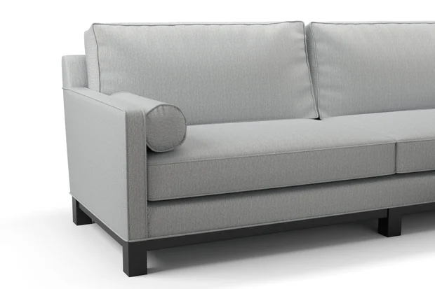 Photo of the fabric Trailblazer Silver swatch by James Dunlop FibreGuard. Use for Curtains, Upholstery, Accessory, Top of Bed. Style of Texture, Traditional