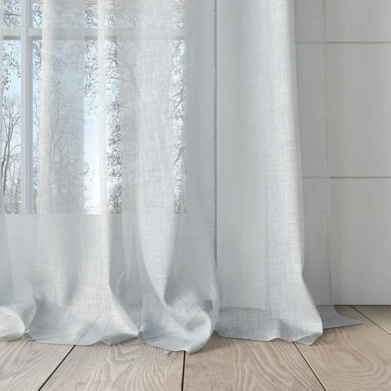Photo of the fabric Natura Recycled Alabaster swatch by Mokum. Use for Sheer Curtains. Style of Plain, Sheer