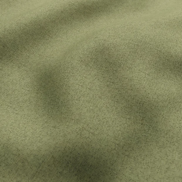 Photo of the fabric Liberate Emerald swatch by FR-One. Use for Curtains, Upholstery, Accessory, Top of Bed. Style of Plain, Taffeta