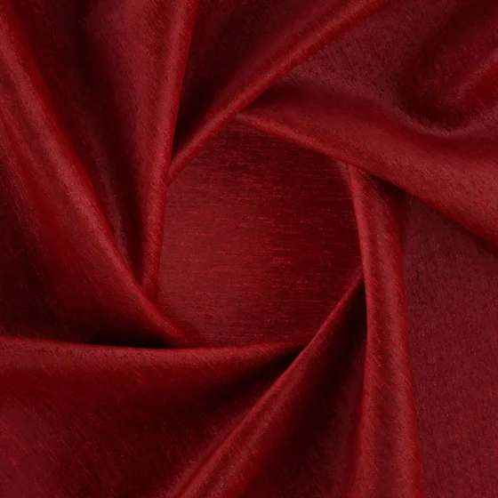 Photo of the fabric Lambada Pomegranate swatch by Zepel. Use for Curtains, Upholstery, Accessory, Top of Bed. Style of Chenille, Plain