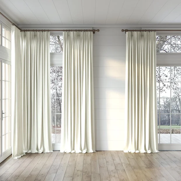 Photo of the fabric Trezor Linen swatch by James Dunlop FibreGuard. Use for Curtains, Upholstery, Accessory. Style of Chenille, Plain