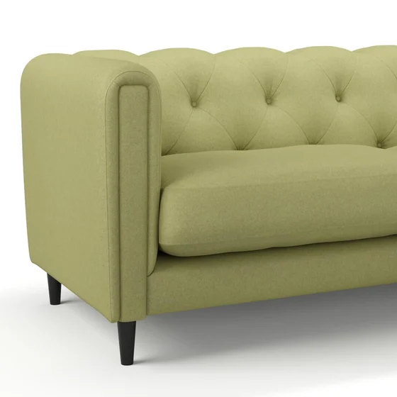 Photo of the fabric Braveheart Pistachio swatch by James Dunlop FibreGuard. Use for Upholstery, Accessory, Top of Bed. Style of Plain, Taffeta