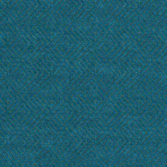Photo of the fabric Ledbury Teal swatch by Zepel FibreGuard Pro. Use for Upholstery, Accessory. Style of Chenille, Geometric