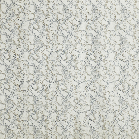 Photo of the fabric Elodie 4302 Storm 928 swatch by Prestigious. Use for Curtains, Accessory. Style of Abstract, Jacquard