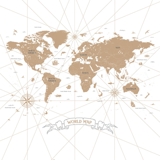Photo of the fabric Travel Is My Therapy Lrg. 10341 01 02 swatch by James Dunlop. Use for Wall Covering