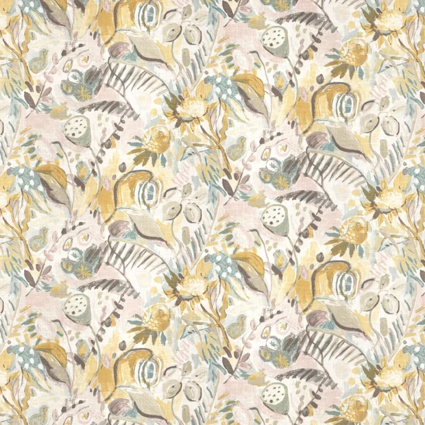 Photo of the fabric Charleston Meadow swatch by James Dunlop. Use for Curtains, Accessory. Style of Floral And Botannical