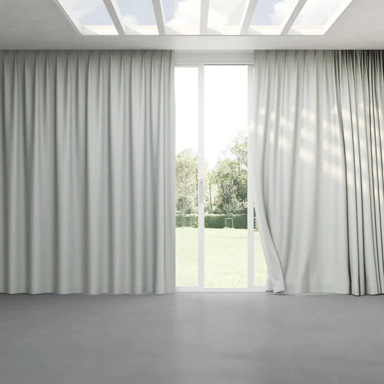 Photo of the fabric Eternal Duckegg Blue swatch by Mokum. Use for Curtains, Upholstery, Accessory. Style of Plain, Texture