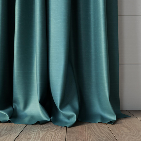 Photo of the fabric Luxe Lapis swatch by James Dunlop Essentials. Use for Curtains, Accessory, Top of Bed. Style of Plain, Texture