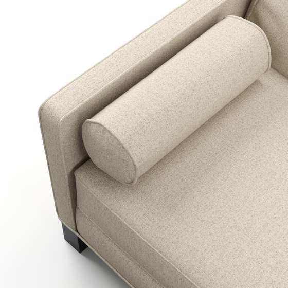 Photo of the fabric Omni Linen swatch by James Dunlop FibreGuard. Use for Upholstery, Accessory, Top of Bed. Style of Plain, Texture