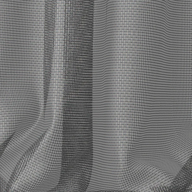 Photo of the fabric Armour FR Silver swatch by James Dunlop. Use for Sheer Curtains. Style of Plain, Sheer