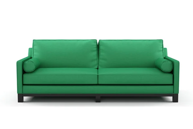 Photo of the fabric Provence Emerald swatch by James Dunlop Essentials. Use for Curtains, Upholstery, Accessory, Top of Bed. Style of Plain, Texture